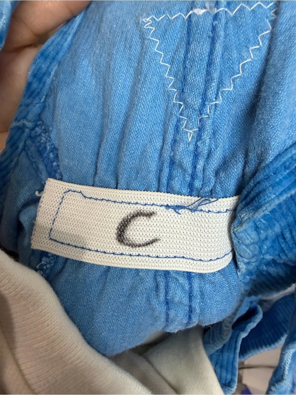 OshKosh B'gosh Bright Blue Corduroy Overalls with Red Accents (Read Description)
